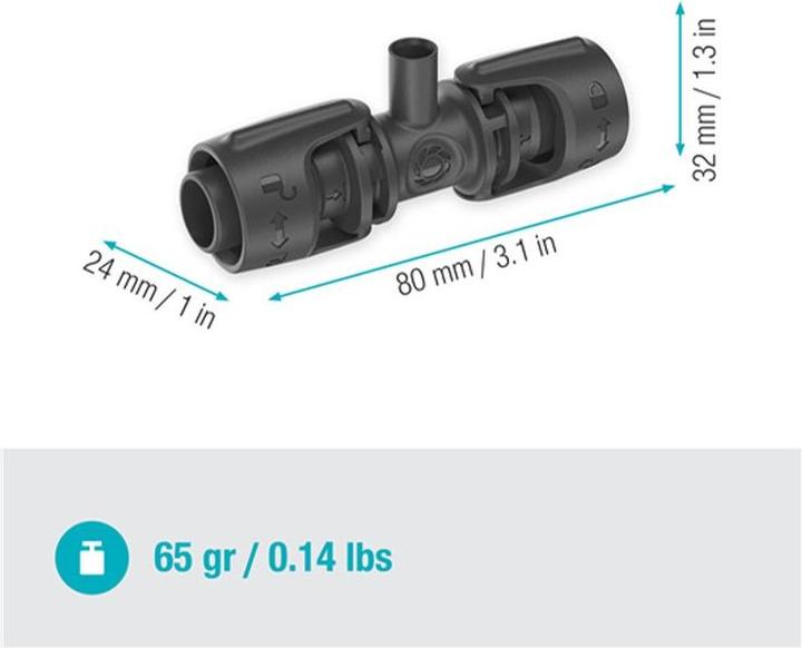 Produktbild Gardena Micro-Drip-System T-Stück für Sprühdüsen (Tropfbewässerung Verbinder + Abzweiger)
