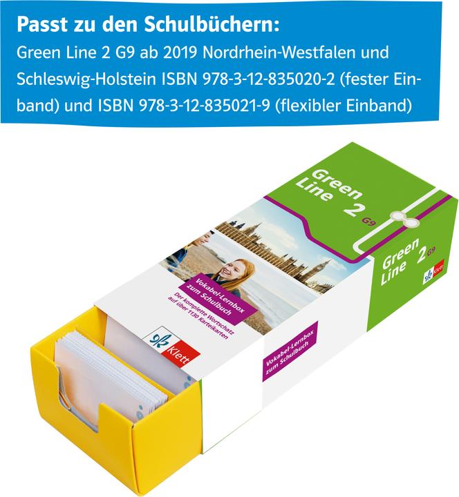 Actual product image Green Line 2 G9 (Neue Ausgabe ab 2019) Klasse 6 Vokabel-Lernbox zum Schulbuch (German, Klett Learning Training, 2021)