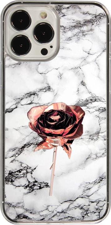 Actual product image PhoneLook Coque transparent Marble Rose Gold (Apple iPhone 13 Pro Max)