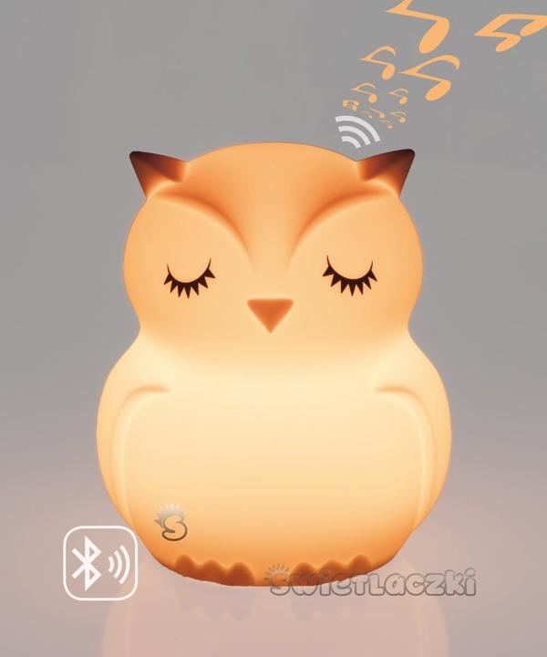 Produktbild MesMed Changing color silicone lamp with Bluetooth speaker Fluorescent Owl HU HU