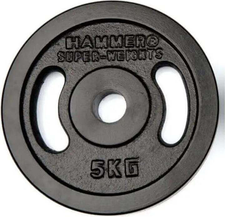 Hammer Fitness Gewichtsscheiben 1 x 5 kg (1 x 5 kg)
