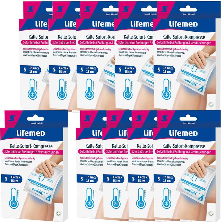 Image du produit Lifemed Compresse de froid instantanée pour le voyage et le sport, lot de 10 (10 x)
