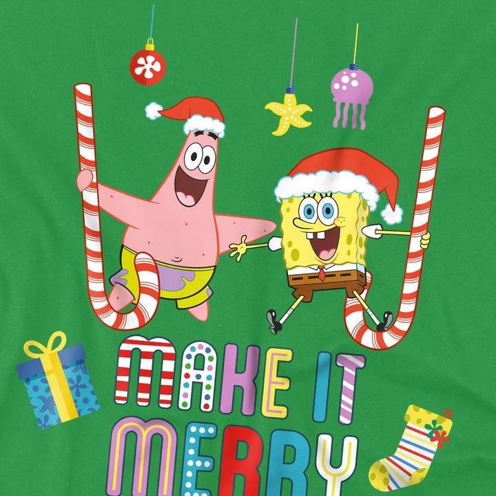 Produktbild Spongebob Squarepants Make It Merry TShirt weihnachtliches Design (XXL)