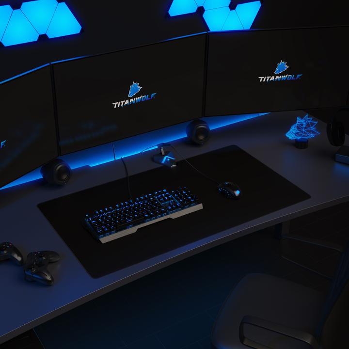 Actual product image Titanwolf Gaming mouse pad, 900 x 500mm XXL speed gaming mouse mat, mouse pad extra-large surface, black (XXL)