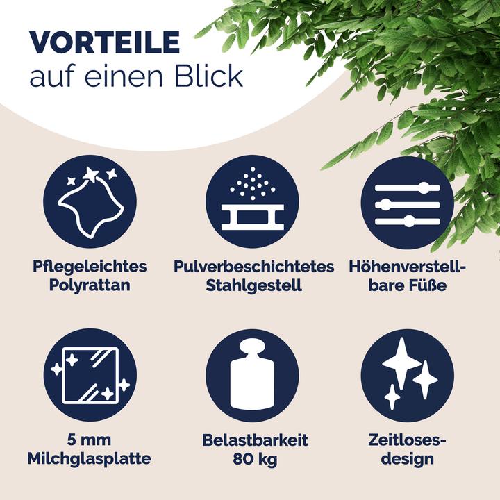 Produktbild Casaria Polyrattan Balkontisch (60 cm)
