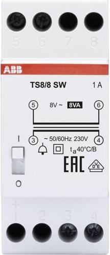 Produktbild ABB TS8/8SW TS8/8SW Klingeltrafo 230V