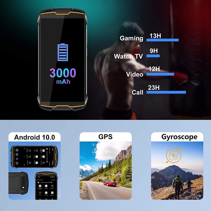 Produktbild Cubot Kingkong Mini 2 (32 GB, Black, Orange, 4", Dual SIM + SD, 13 Mpx, 4G)