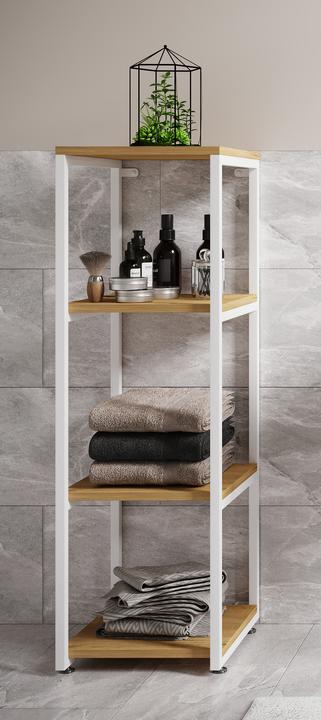 Immagine prodotto VCM Mobili da bagno Armadietto alto Scaffale da bagno Bitila L (112 x 35 x 35 cm)