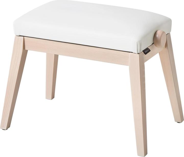 Image du produit K&M 13946 Banc de piano | Banc Cendré, siège en velours blanc (Banc de piano)