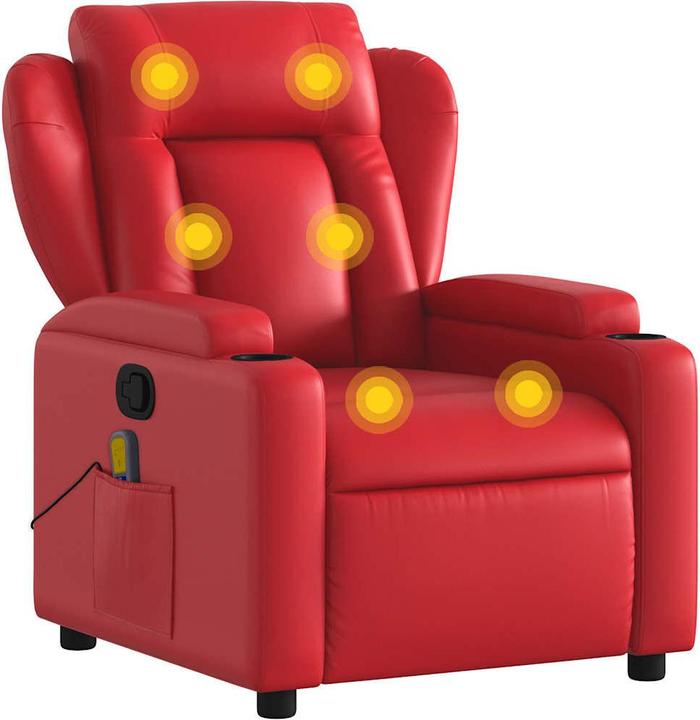 Produktbild VidaXL Massagesessel Rot Kunstleder,Farbe: Rot,Material: Kunstleder