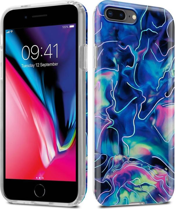 Produktbild Cadorabo IMD TPU Bunter Marmor Cover (Apple iPhone 7 Plus, Apple iPhone 7s Plus, Apple iPhone 8 Plus)