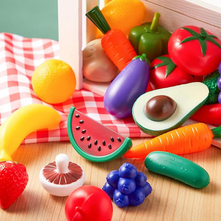 Image du produit Activity Board 50 pièces enfants en plastique Jouer jouets alimentaires, faux aliments, cuisine playset