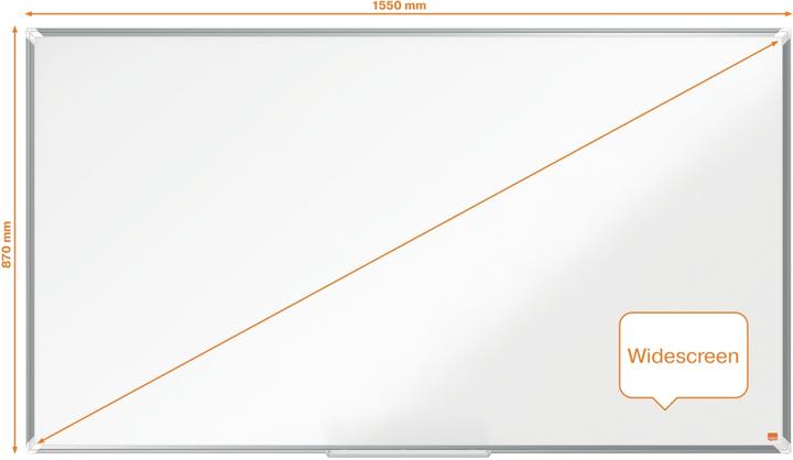 Actual product image Nobo Whiteboard Widescreen Premium Plus Steel Nano Clean (155 x 87 cm)