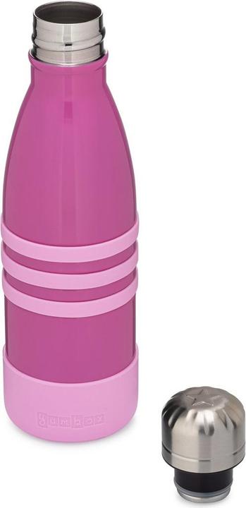 Image du produit Yumbox - Bouteille d'eau en acier inoxydable triple isolation 420ml - Pacific Pink avec bouchon en acier (0.42 l)
