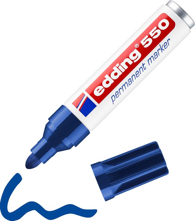 Produktbild Edding Permanent Marker 550 (Blau, 4 mm, 1 x)