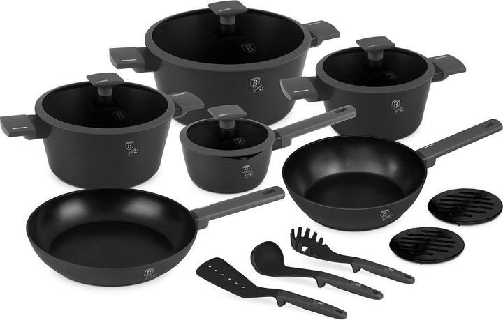 Produktbild BerlingerHaus 15-teiliges Kochgeschirr-Set (24 cm, Pfannenset + Topfset, Aluminium)