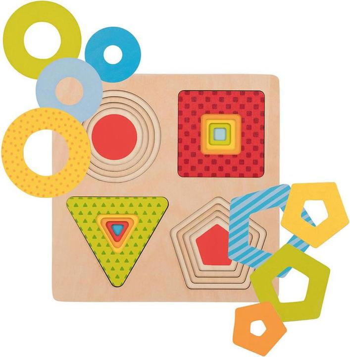 Produktbild Goki Schichtenpuzzle Formen (16 Teile)