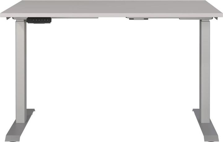 Image du produit Germania JET bureau réglable en hauteur cachemire rectangulaire, piétement en T argent 120,0 x 80,0 (120 x 72 cm)
