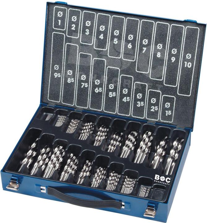 Produktbild Bohrcraft Bohrer-Magazinbox DIN338 RN HSS ø 1-10 mm 170-teilig (1.0-10 mm)