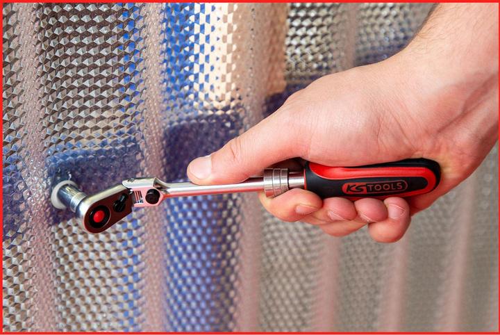 Produktbild KS Tools 1/4" SlimPOWER Teleskop-Gelenk-Umschaltknarre (1/4")
