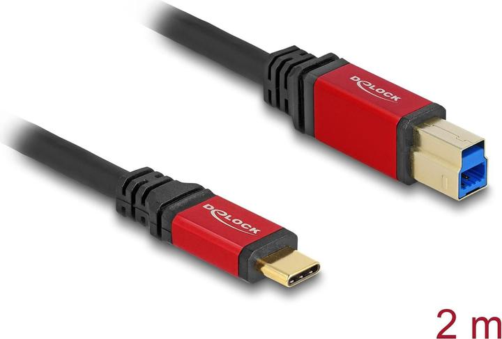 Actual product image Delock USB 5 Gbps cable USB Type-C plug to USB Type-B connector (2 m, USB 3.2 Gen 1)