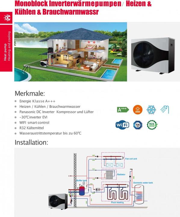 Produktbild Heizungs-Blitz Wärmepumpe TB1-6 (6460 W)