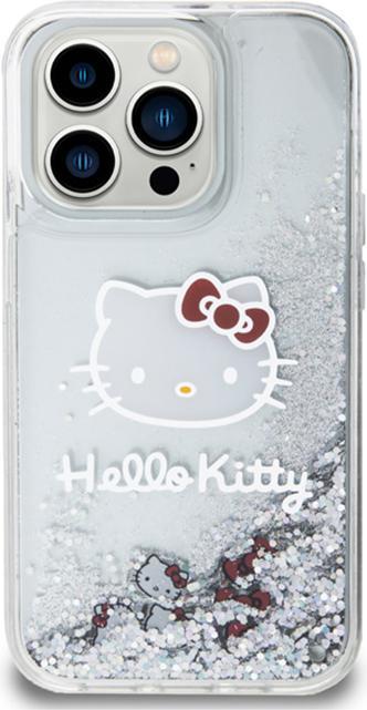 Actual product image Hello Kitty HKHCP14XLIKHET iPhone 14 Pro Max 6.7" srebrny/silver hardcase Liquid Glitter Charms Kitt (Apple iPhone 14 Pro Max)