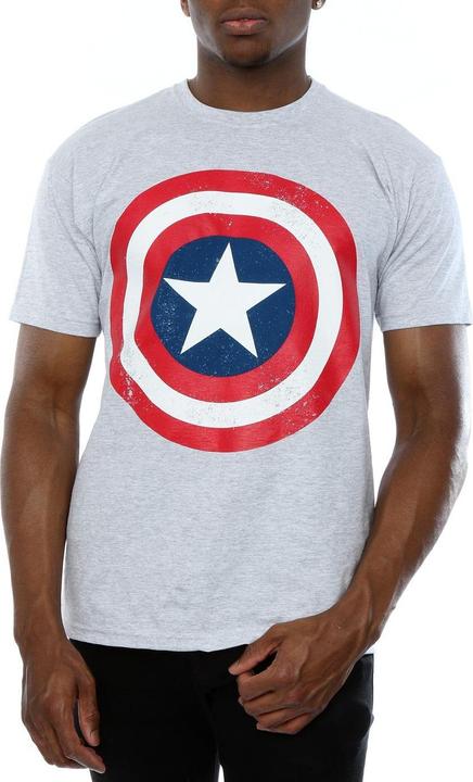 Immagine prodotto Maglietta Capitan America Distressed Shield Uomo (S)