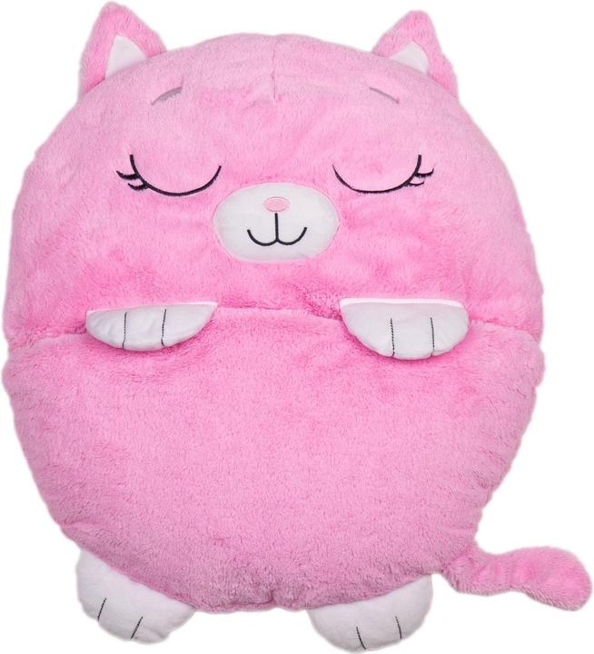 Happy Nappers Nappers Katze pink | Large 6-12 Jahre | Spielen - kuscheln- schlafen | Kinderschlafsack (137 cm)