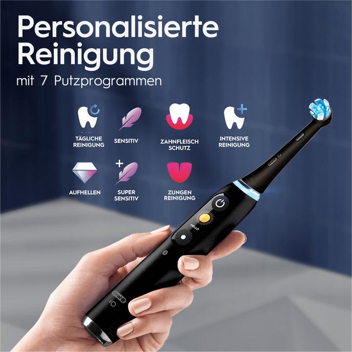 Actual product image Oral-B iO 9 + Sensitive spazzolino elettrico nero (Oscillating toothbrush)