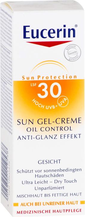 Actual product image Eucerin Sun Gel Cream Oil Control SPF 30 (Suntan cream, SPF 30, 50 ml)