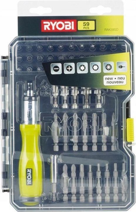 Actual product image Ryobi RAK59SD Hand screwdriver set Offset screwdriver