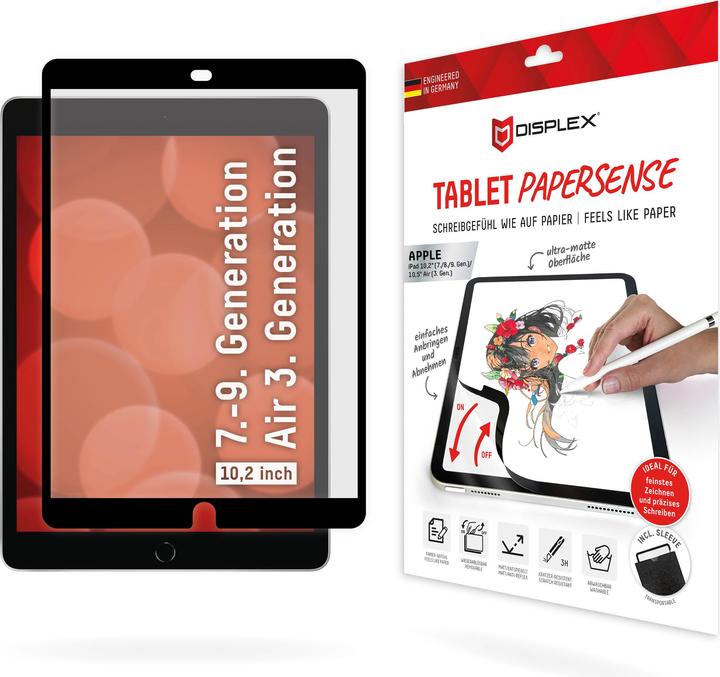 Produktbild Displex Tablet Papersense, iPad Paper Feeling Schutzfolie (1 Stück, IPad 10.2 (2019/2020/2021), iPad Air 2019 (3. Gen))