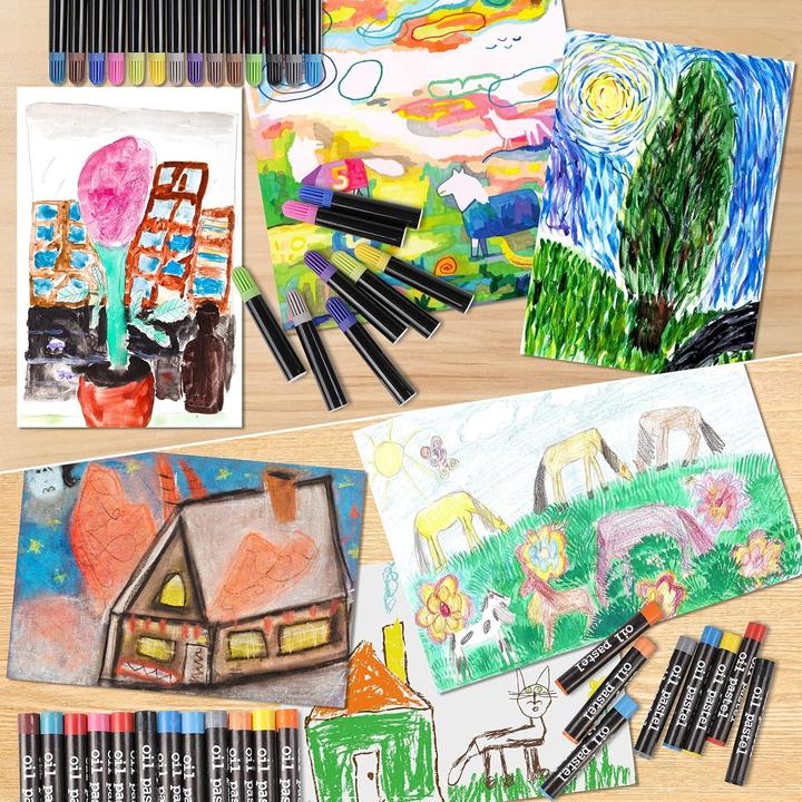 Immagine prodotto Zezirdas Set da colorare per bambini da 146 pezzi, incluso astuccio e album da disegno