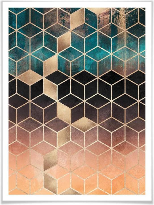 Image du produit Trenddeko Géométrie vert or (30 x 40 cm)