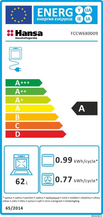 Energy Label Hansa FCCW680009