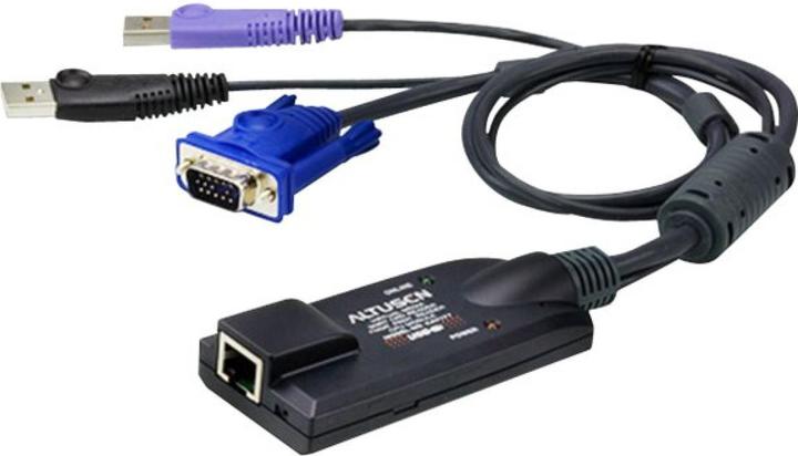 Image du produit Aten 1 x RJ-45 femelle, 2 x USB Type A mâle, 1 x HDB-15 mâle, LED /orange, plastique