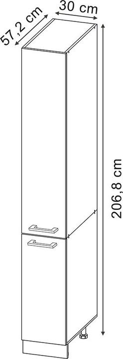 Actual product image Vicco Apothekerschrank R-Line (30 x 57.5 x 207 cm)