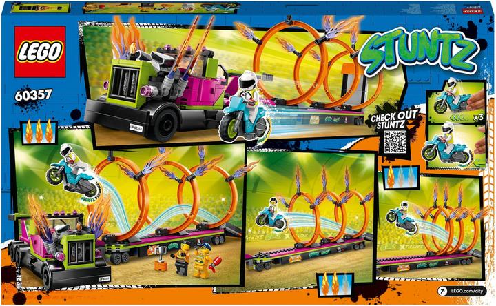 Produktbild LEGO Stunttruck mit Feuerreifen-Challenge (60357, LEGO City)