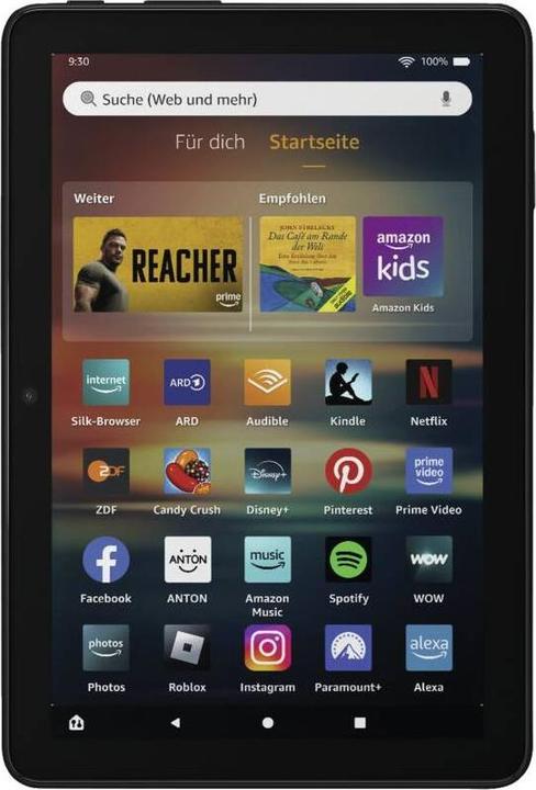 Productafbeelding Amazon Fire HD 8 Tablet (2024) WiFi 32GB met reclame zwart B0CVDJ26VQ (Alleen WLAN, 8", 32 GB, Zwart)