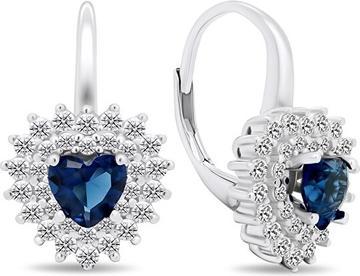 Actual product image Brilio Silver - Romantic silver earrings with zircons EA421WB