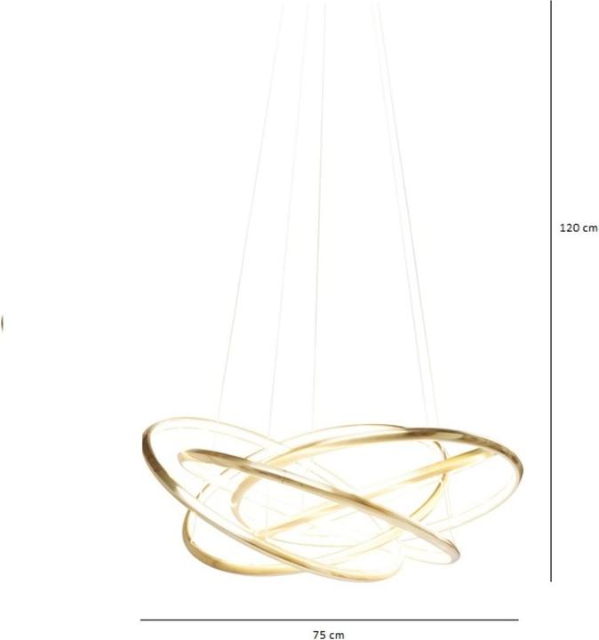Actual product image Kare Design Pendant Lamp Saturn LED Gold Big (7680 lm)