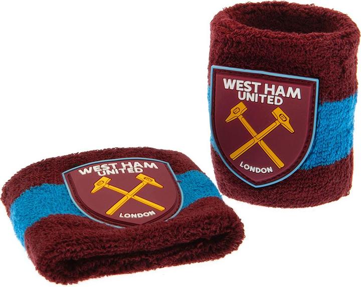 Image du produit West Ham United FC Poignet Crest (lot de 2) (Matériau 100% synthétique)