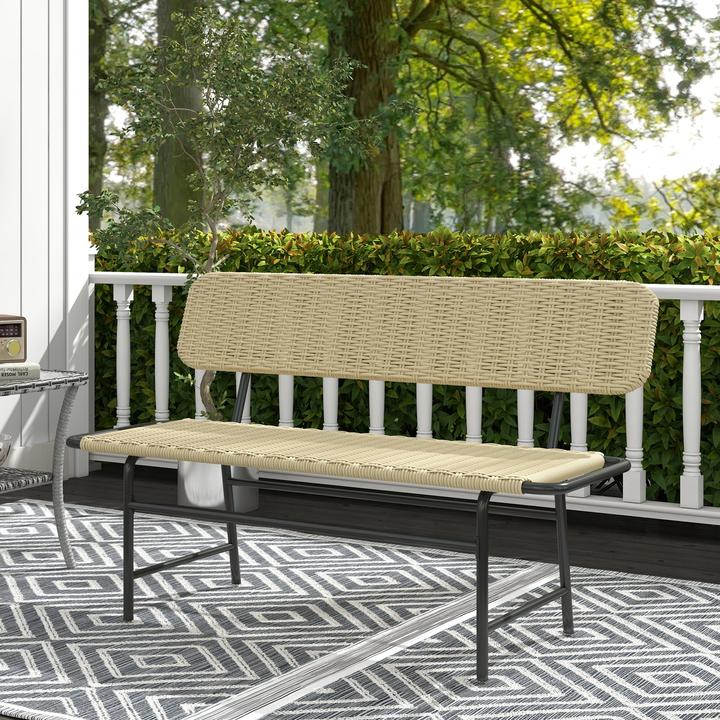 Produktbild Outsunny Gartenbank mit Rattanoptik