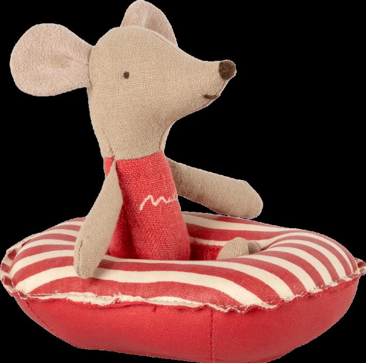 Image du produit Maileg Bateau pneumatique, Petite souris -Rouge rayé