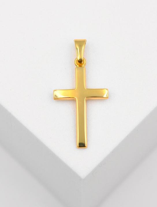 Produktbild Muau Pendant cross yellow gold 750, 26x12mm (750/18K Gelbgold)
