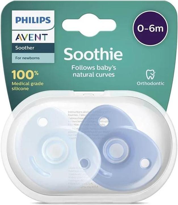 Actual product image Philips Avent Curved Soothie (2 x, up to 6 M.)