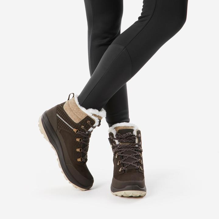 Image du produit Quechua Chaussures d'hiver femme cuir chaud imperméable mi-hautes randonnée hivernale - SH900 (36)