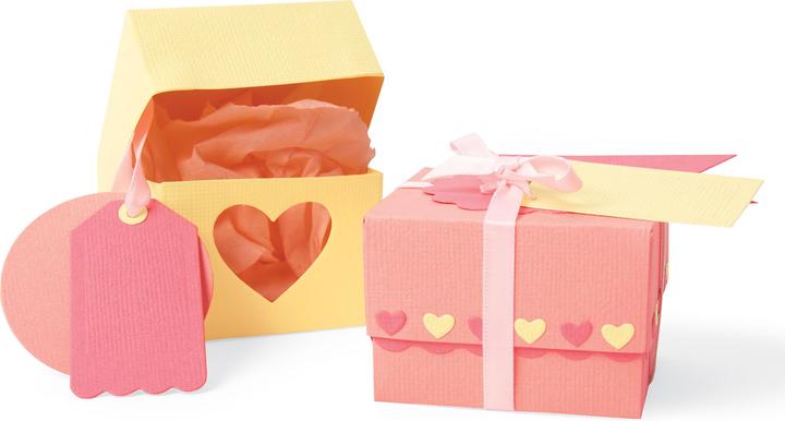 Actual product image Sizzix Thinlits Plus Die Set 10PK Box & Labels by Jenna Rushforth (Gift bag, 10 x)