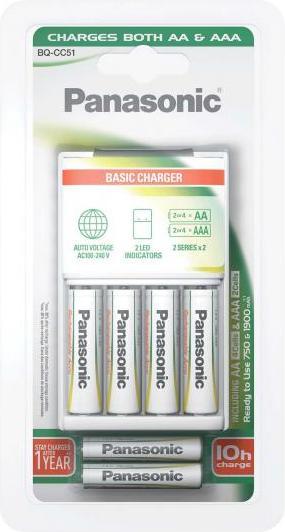 Image du produit Panasonic Chargeur de base BQ-CC51 (6 pcs, AA, AAA, Piles rechargeables + chargeur)